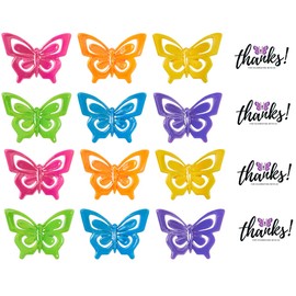 Sprinkle Deco 12pack Butterfly Pastel Cupcake/Desert/Food Decoration Topper Rings with Pastel Sprinkles