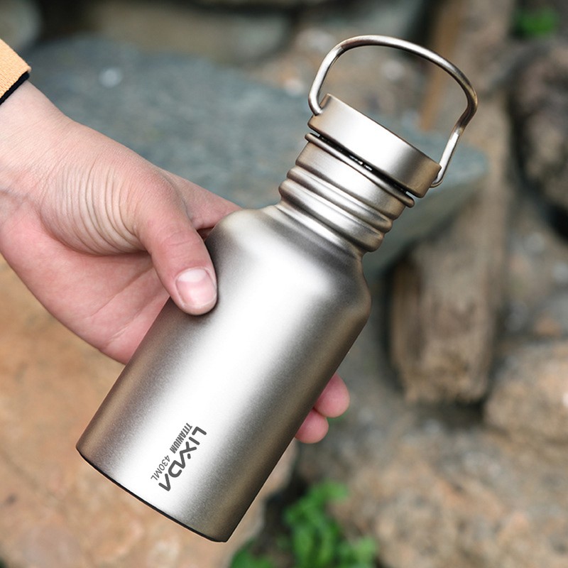 Lixada 430ml Leakproof Titanium Bottle Ultralight Outdoor Camping Cycle Hiking