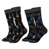 Cansok - Paquete de 2/4 calcetines divertidos para hombre, Música