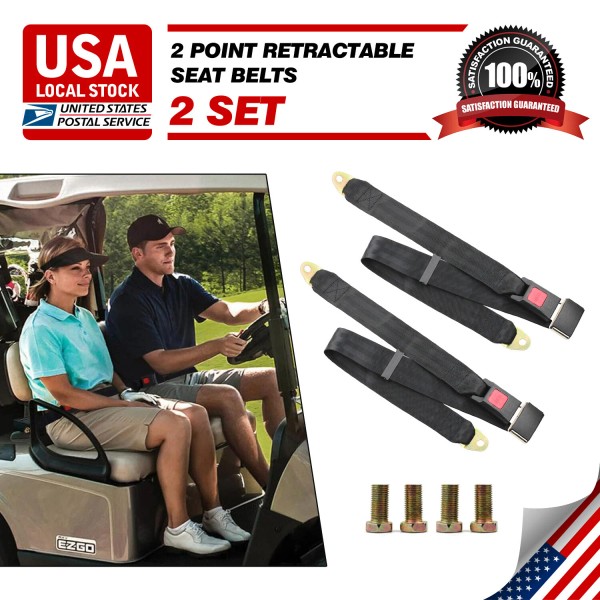 MGT 2x Universal Car Travel 2 Point Safety Adjustable Retractable
