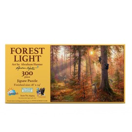 SUNSOUT INC - Forest Light - 300 pc Jigsaw Puzzle by Artist: Abraham Hunter - Finished Size 18" x 24" - MPN# 69404