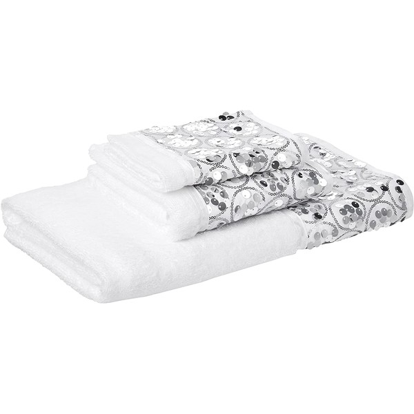 Popular Bath Bathroom Accessories Sets, 3 Piece Towel, Sinatra White