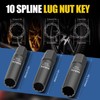 MABLEVI 10 Spline Lug Nut Socket, Compatible with Bimecc 10-Spline