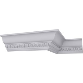 Endurathane Lanarkshire Crown Moulding, 3"H x 2 7/8"P x 4 1/8"F x 94 1/2"L, Factory Primed