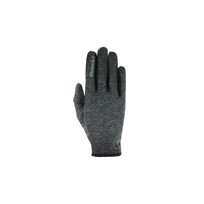 Roeckl Sports running gloves, Java, running unisex finger glove, anthracite