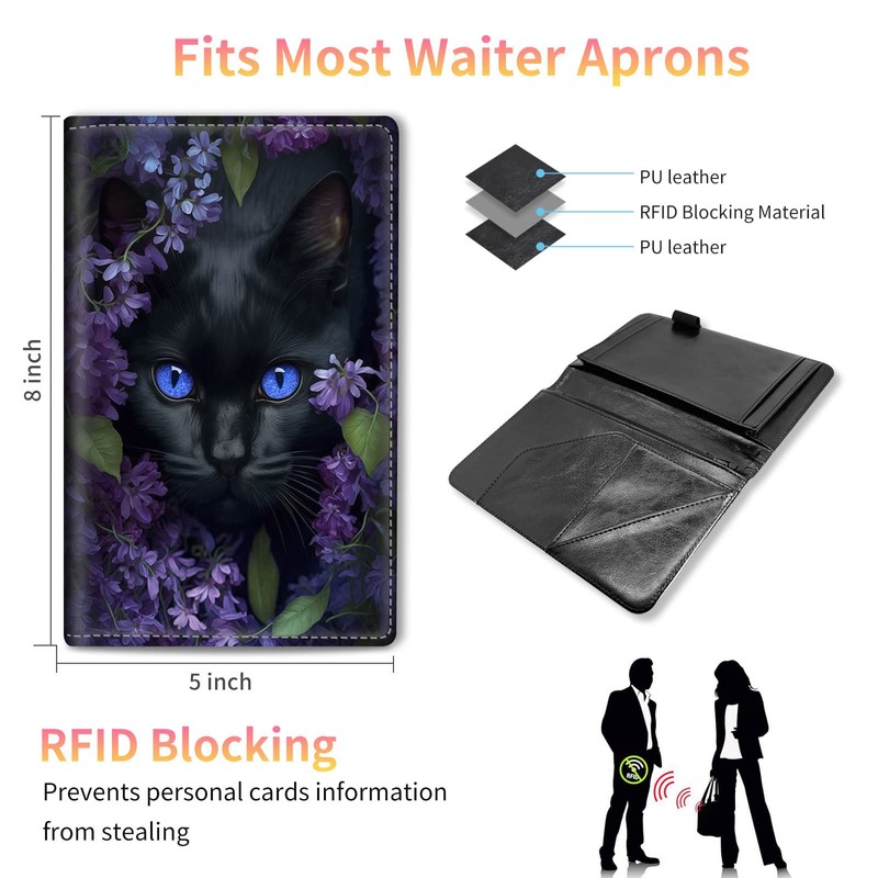 Server Book for Waitress, Waiter Book Server Wallet Fit Serving