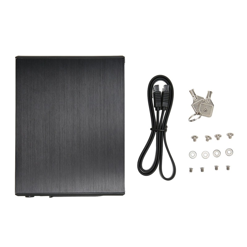 2.5 Inch SATA HDD Enclosure 6Gbps Aluminium Alloy Mechanical Lock