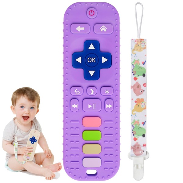 Silicone Baby Teething Toys,Baby Remote Control Toy,Remote Teether for Babies