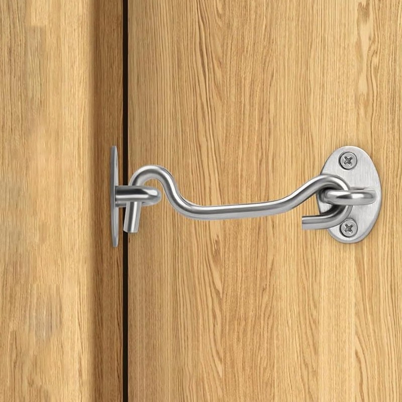 LICQIC 2 PCS Cabin Hook, Gate Latch Hook, Stainless Steel
