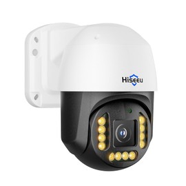 Hiseeu [3K HD + 330°View] 6MP PoE PTZ Camera, True Color Night Vision, Auto Human Tracking, 2 Way Audio, IP 66 Waterproof,IP PTZ Security Camera Outdoor, Work w PoE NVR (No SD Card Slot)