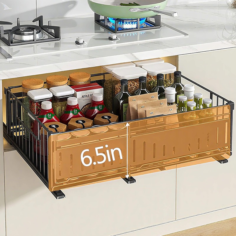 Under Sink Pull-Out Cabinet Organizer for Kitchen and Bathroom Cabinet