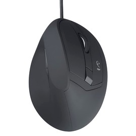 Nakabayashi MUS-UKF208BK Digio2 Ergonomic Mouse, 5 Buttons, BlueLED, Black