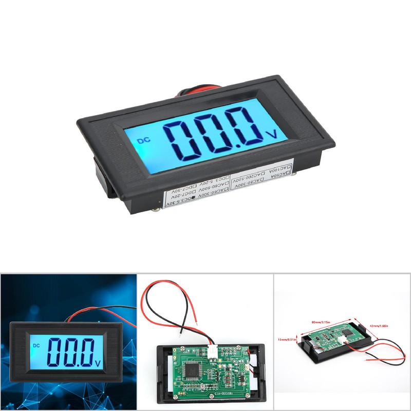 YB5135D LCD Digital Display Two Wire DC Voltage Meter Monitor