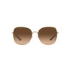 Coach HC7133 Sunglasses, Shiny Light Gold/Dark Brown Gradient, 57 mm