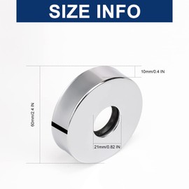 NearMoon Shower Arm Flange, Stainless Steel Replacement Escutcheon Cover Plate for Universal Standard ShowerHead Arm (2.4 Inch, Chrome Finish)