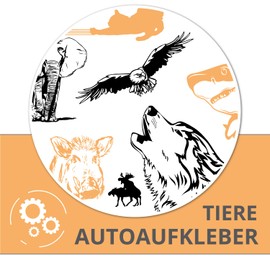 Car Sticker and Car Tattoo Shop Klebe-X® Animal Foil Sticker Wolf Dragon Africa Gecko XXL Configurator Large Selection of Colours and Sizes Car Sticker Design Yourself