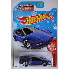 Hot Wheels 2016 HW Then and Now '90 Acura NSX 103/250, Blue (Snowflake Card)