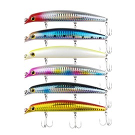 Orurdo qb100190a01n0 Fishing Tackle 4.7 inches (12 cm), 0.6 oz (16 g), Lipless Minnow B, 6 Colors, Set A