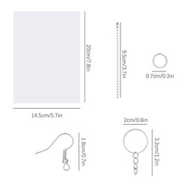 Tony-p 150 Pieces Heat Shrink Plastic Sheet Kit, 20 PCS Shrinky Art Paper with 130 PCS Keychains Accessories, DIY Hand Made Craft Tool for Kids