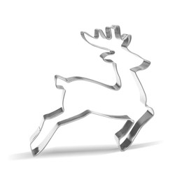 13 cm Leaping Reindeer Cookie Cutter - Stainless Steel