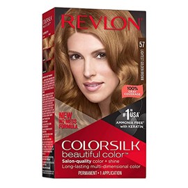 Revlon ColorSilk Beautiful Color Permanent Hair Color, 57 Lightest Golden Brown 1 Each (Pack of 6)