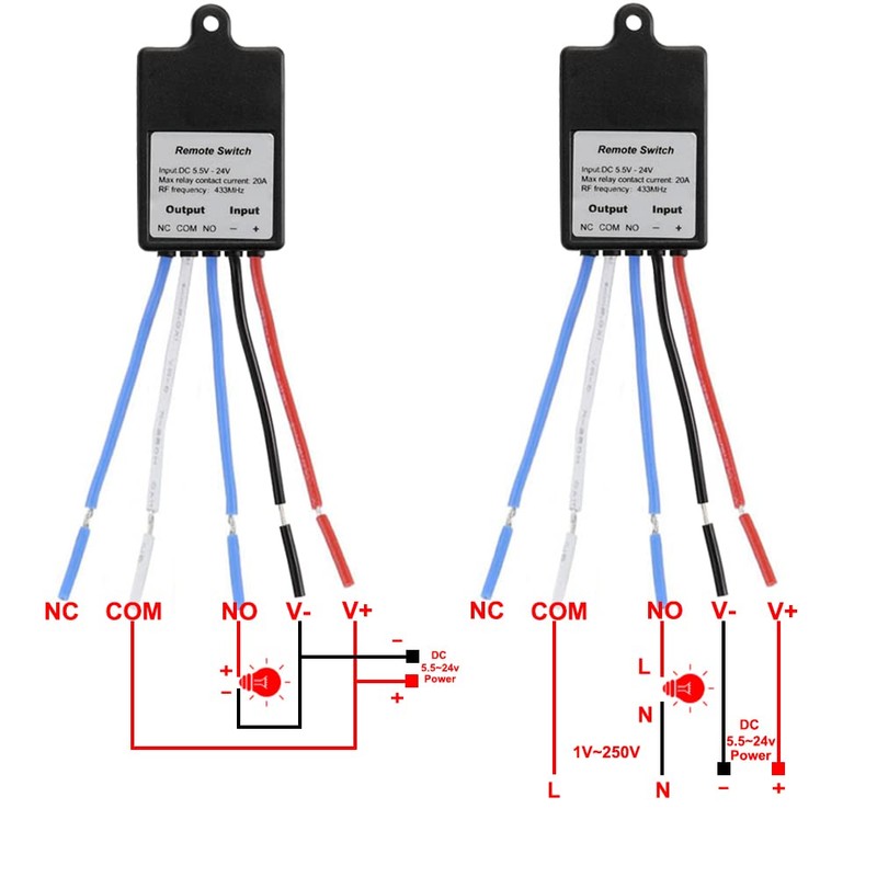 QIACHIP 12 V Wireless Switch with Remote Control, Wireless Relay