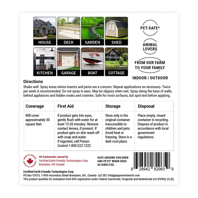 Powermint 16 Oz Peppermint Oil Insect & Pest Spray for