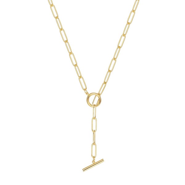 Happiness Boutique Women's Chain with Toggle Clasp, Large Link Necklace