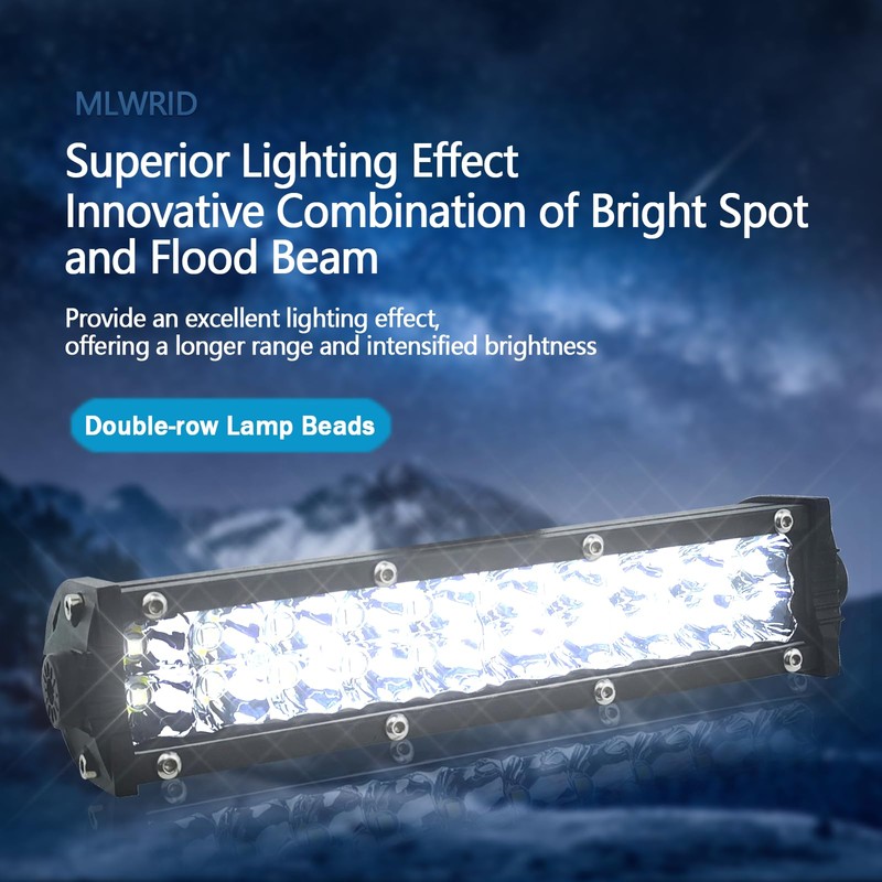 MLWRID Dirt Bike Light Bar, 60W Universal Motocross Light Bar
