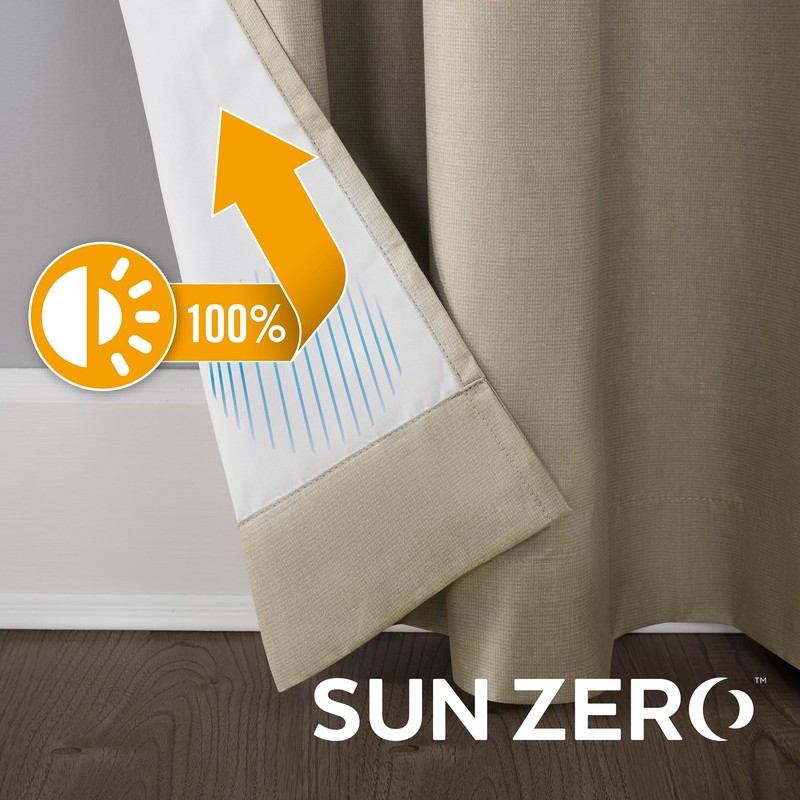 Sun Zero Columbia 2-Pack Thermal Energy Saving 100% Blackout Grommet