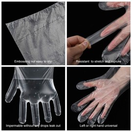 100pcs Disposable Gloves Safety Sterile Gloves Food Safe Gloves Polyethylene Gloves