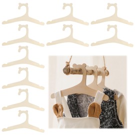 10PCS Baby Wooden Hangers for Clothes,Coat Hangers Wooden Baby Hangers,Space Saving Wooden Hangers,Non-Slip Baby Clothes Hanger,Small Wooden Hangers for Baby Clothes Coat Hangers Toddler Newborn