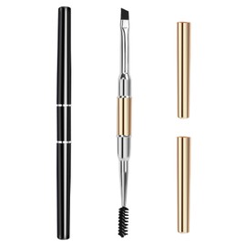 Unaone Eyebrow Brush - 2 PCS Professional Dual-Ended Angled Eye Brow Brush Applicator For Shaping and Filling Brows Eyeliner, Spoolie Brush for Brows or Lashes