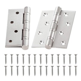 Pack of 2 Hinges Stainless Steel Door Hinge Outdoor Heavy Duty Hinge with Ball Bearing 100 x 76 x 13 mm Solid Hinges with Screws Door Hinges Outdoor Stainless Steel Hinge for Door, Window, Cupboard,