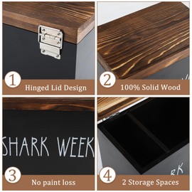 ZoeQide 2-compartment hygiene box with lid, tampon box, tying storage, bathroom, cotton pads and cotton buds, practical organiser for sanitary products, cosmetics, rustic storage for women