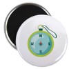 CafePress Hiking Compass Magnets 2.25" Round Magnet, Refrigerator Magnet