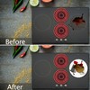Walarky Kitchen Utensil Pattern Round Metal Hob Covers 4-Piece Stove