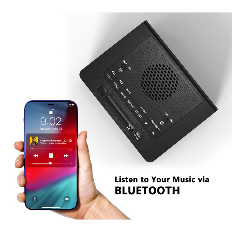 iTOMA DAB, DAB+/FM Radio Alarm Clock with 40 Preset Stations,