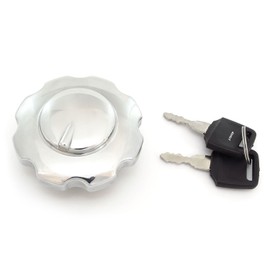 Locking Chrome Gas Cap - Fits Honda SL70 XL70 XL75 XR75 XL80 S90 SL90 CB100 CL100 SL100 CB125S SL125 CB175 CL175 XL175 CA72 XL250 CB77 CB350 Twin CL350 XL350 CB450 CL450
