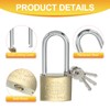PATIKIL Stainless Steel Padlocks 4.2", 1 Pcs Keyed Different Long