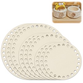 heedpeiur Pack of 9 Basket Base for Crocheting, Natural Wood Basket Base, Round, Robust, Wooden Base for Crocheting, DIY Hollow, Crochet Basket Set, Blank for Home Decoration, Gift Ideas, Weaving