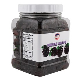 American Best Food 3D Fruit Gummy Candy in Jar, 1.5 Pound (Grape)