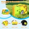 RISUNTOY Construction Sandbox with 4 Trucks & Sand/Water Play-Foldable Portable