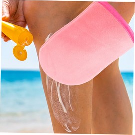 Baluue 1 Set Self Tanning Back Applicator Lotion Back Applicator for Women Self Tanning Mitt Applicator Back Applicator for Lotion Back Tanning Applicator Sunblock Kit Flocking