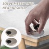 2 Pack 60mm Desk Grommet Kit,Zinc Alloy Desk Hole Covers,Computer