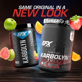 EFX Sports Karbolyn Fuel | Fast-Absorbing Carbohydrate Powder | Carb Load, Sustained Energy, Quick Recovery | Stimulant Free | 18 Servings (Fruit Punch)