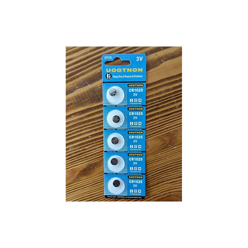 UOGTNON CR1025 3V Lithium Battery (5 - Pack)