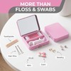 2Pack 2-in-1 Dental Floss & Cotton Swab Cases with Mirror