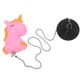 Angoily Unicorn Water Plug Drain Stopper Sink Stopper Sink Plug Tub Stopper with Chain Silicone Tub Stoppers Bathtub Drain Plug Rubber Bathtub Stoppers Bathtub Accessories Child