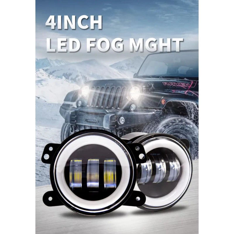 2 Luces Antiniebla Led Redondas De 4 Pulgadas 30 W